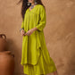 V-Neck Empire A-Line Kurta With Palazzos