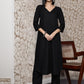 V-Neck Pleated Kurta With Trouser