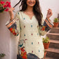Women Folk Design Print Ethnic Cotton Top