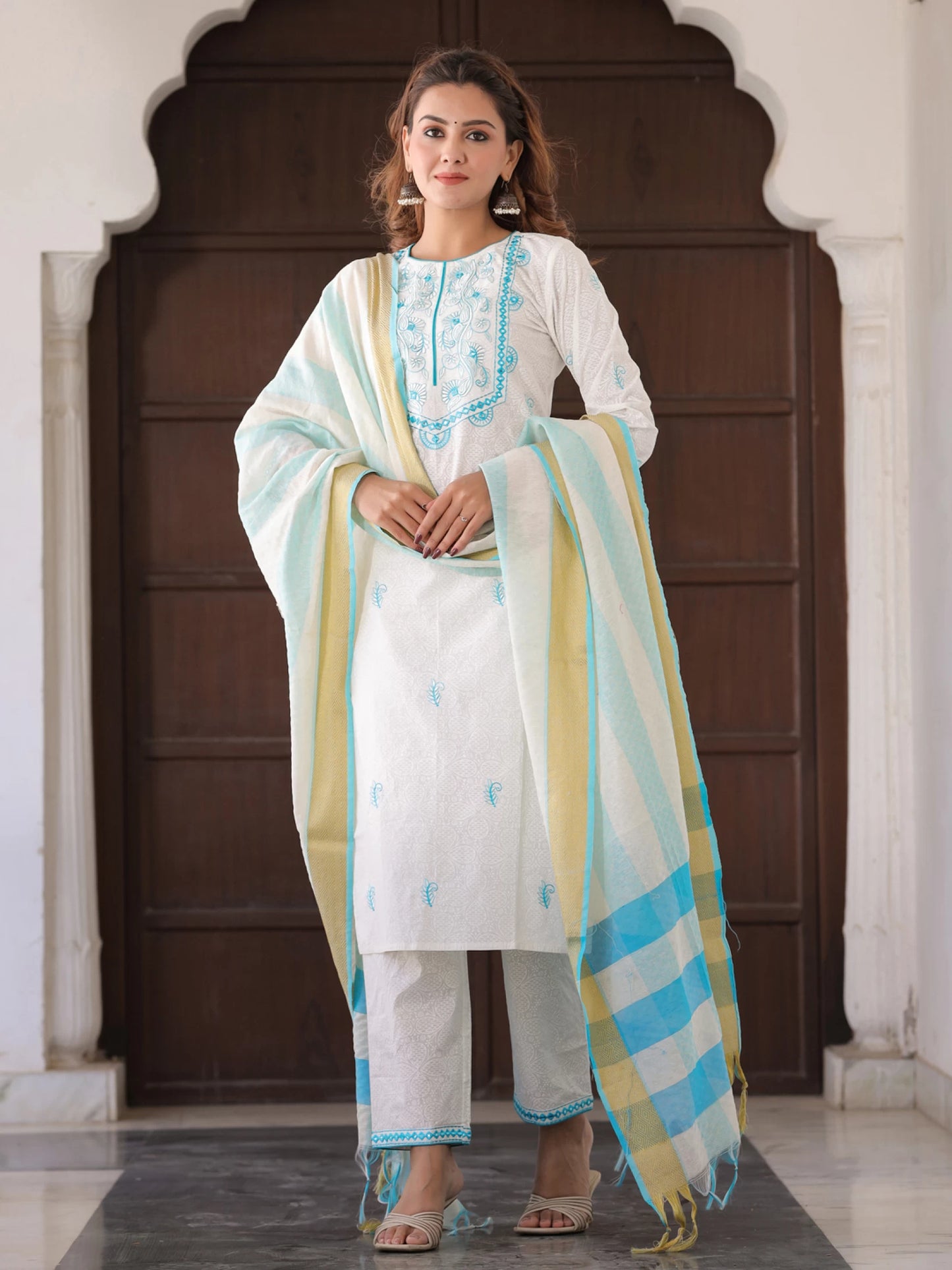 Women Pure Cotton Kurta Pant Set