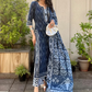 Women Blue Bandhani Printed Pure Cotton Kurta with Palazzos & Dupatta