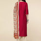 Women Cotton Blend Kurta Palazzo Dupatta Set