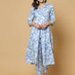 Women Cotton Blend Kurta Palazzo Set