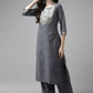 Women Cotton Blend Kurta Palazzo Set