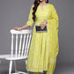 Women Cotton Blend Kurta Trouser Set