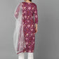 Women Cotton Rayon Kurta Pant Dupatta Set