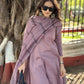 Women Purple Cotton Rayon Kurta Pant Dupatta Set