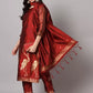 Women Cotton Silk Kurta Pant Dupatta Set