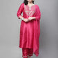 Women Cotton Silk Kurta Pant Dupatta Set