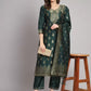 Women Cotton Silk Kurta Pant Dupatta Set