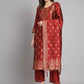 Women Cotton Silk Kurta Pant Dupatta Set