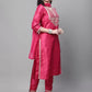 Women Cotton Silk Kurta Pant Dupatta Set