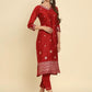 Women Cotton Silk Kurta Pant Dupatta Set