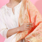 Women Cream Coloured Ethnic Motifs Kurti with Palazzos & With Dupatta