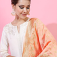 Women Cream Coloured Ethnic Motifs Kurti with Palazzos & With Dupatta