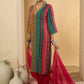 Women Ethnic Motifs Embroidered Thread Work Kurta with Palazzos & With Dupatta
