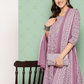 Women Ethnic Motifs Printed Empire Gotta Patti Kurta with Trousers & With Dupatta