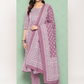 Women Ethnic Motifs Printed Empire Gotta Patti Kurta with Trousers & With Dupatta