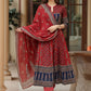 Women Ethnic Motifs Printed Regular Kurta with Trousers & With Dupatta