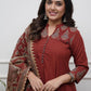 Women Cotton Blend Kurta Palazzo Set