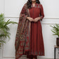 Women Cotton Blend Kurta Palazzo Set