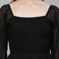 Women Fit and Flare Black Dress