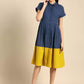 Women Fit and Flare Blue Dress