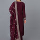 Women Floral Embroidered Sequinned Kurta With Trousers & Dupatta