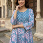 Women Floral Printed Empire Pure Cotton Kurta with Trousers & With Dupatta