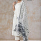 Women Floral Printed Pleated Sequinned Pure Cotton Kurta with Trousers & With Dupatta