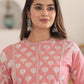 Women Floral Printed Regular Kurta with Trousers & With Dupatta