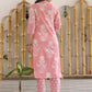 Women Floral Printed Regular Kurta with Trousers & With Dupatta