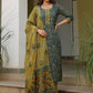 Women Floral Printed Regular Kurta with Trousers & With Dupatta