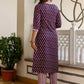 Women Geometric Printed Round Neck Regular Kurta with Trousers & Dupatta
