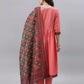 Women Kurta Pant And Dupatta Set Cotton Rayon