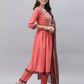 Women Kurta Pant And Dupatta Set Cotton Rayon