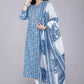 Women Kurta Pant And Dupatta Set Pure Cotton