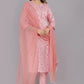 Women Kurta Pant And Dupatta Set Viscose Rayon