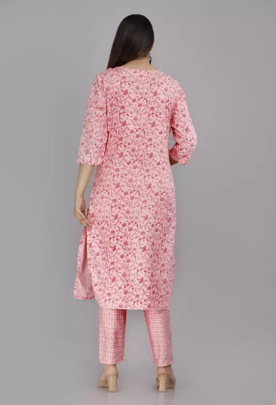 Women Kurta Pant And Dupatta Set Viscose Rayon