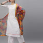 Women Kurta and Palazzo Set Cotton Blend Silk Blend