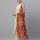 Women Kurta and Palazzo Set Cotton Blend Silk Blend