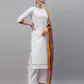 Women Kurta and Palazzo Set Cotton Blend Silk Blend
