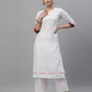 Women Kurta and Palazzo Set Cotton Blend Silk Blend
