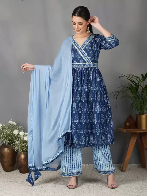 Women Kurta and Palazzo Set Pure Cotton