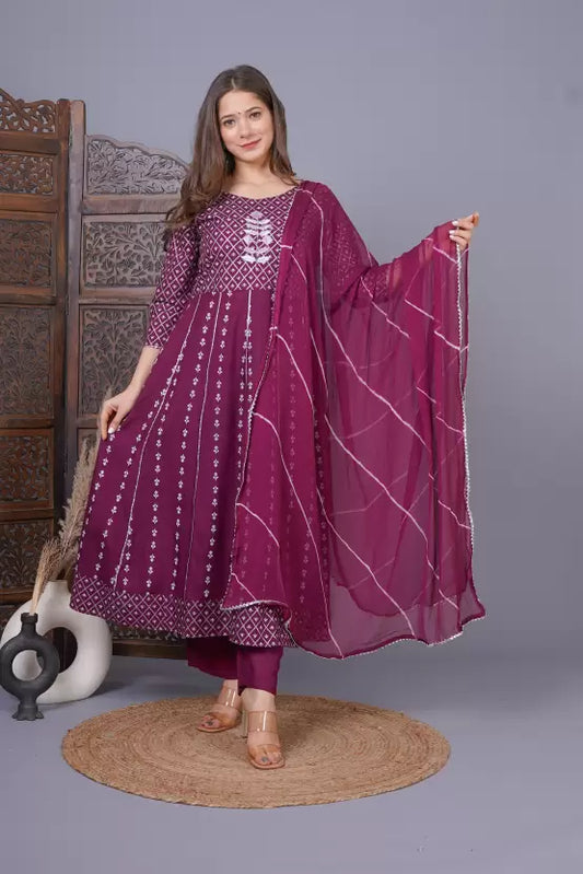 Women Kurta and Palazzo Set Viscose Rayon