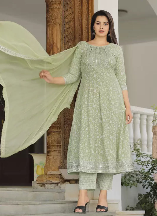 Women Kurta and Palazzo Set Viscose Rayon