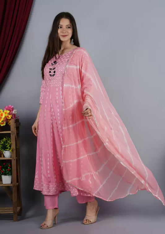 Women Kurta and Palazzo Set Viscose Rayon