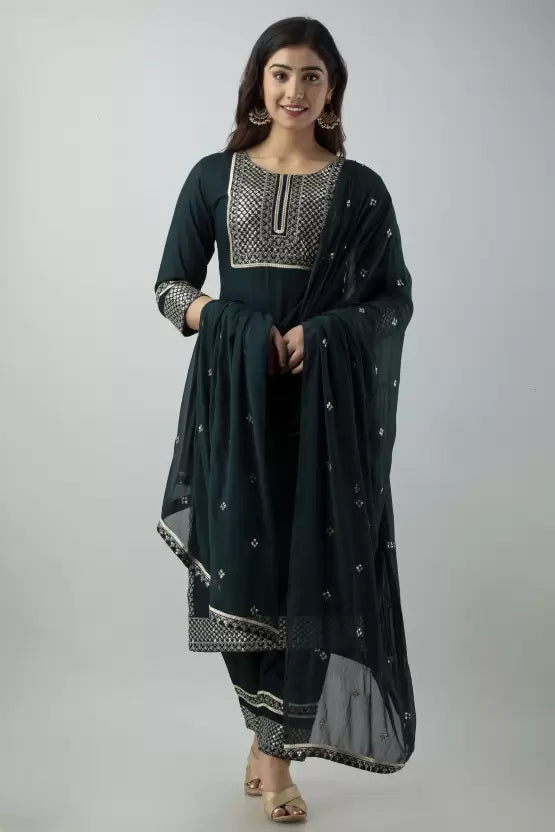 Women Kurta and Palazzo Set Viscose Rayon