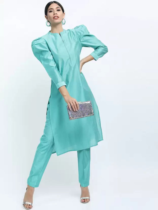 Women Kurta and Pant Set Viscose Rayon