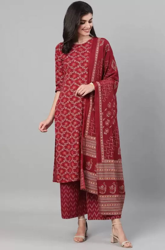 Women Kurta and Pant Set Viscose Rayon